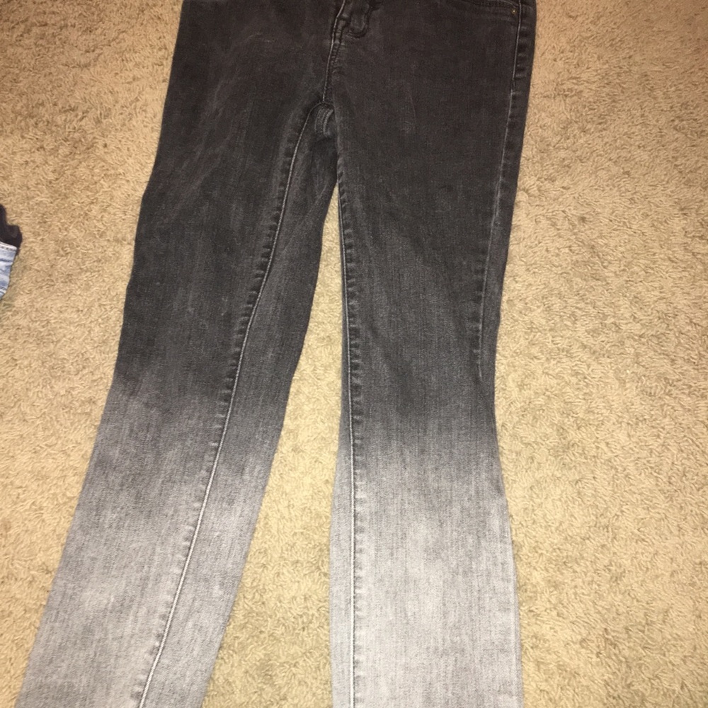 black washed out jeans